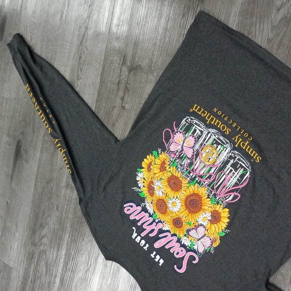 Simply Southern Gray Long Sleeve Shirt - Picture 3 of 8